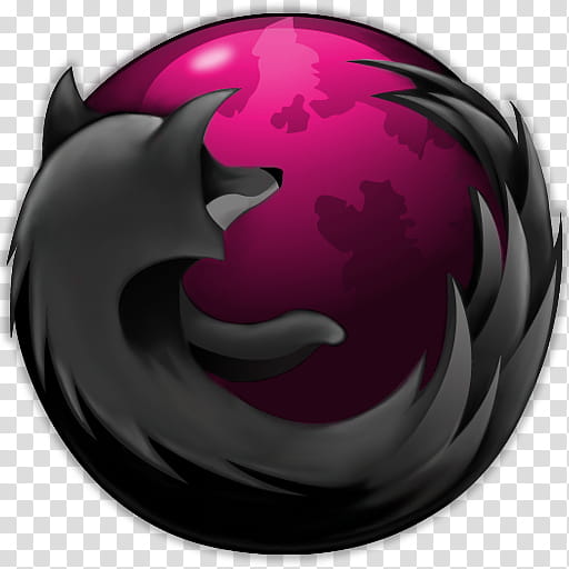 iconos cute zip, iconos negro con rosa (), Black Edition Mozilla Firefox logo transparent background PNG clipart