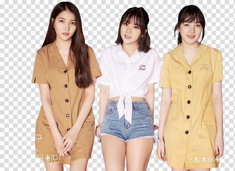 GFRIEND PARALLEL, standing three-women group transparent background PNG clipart