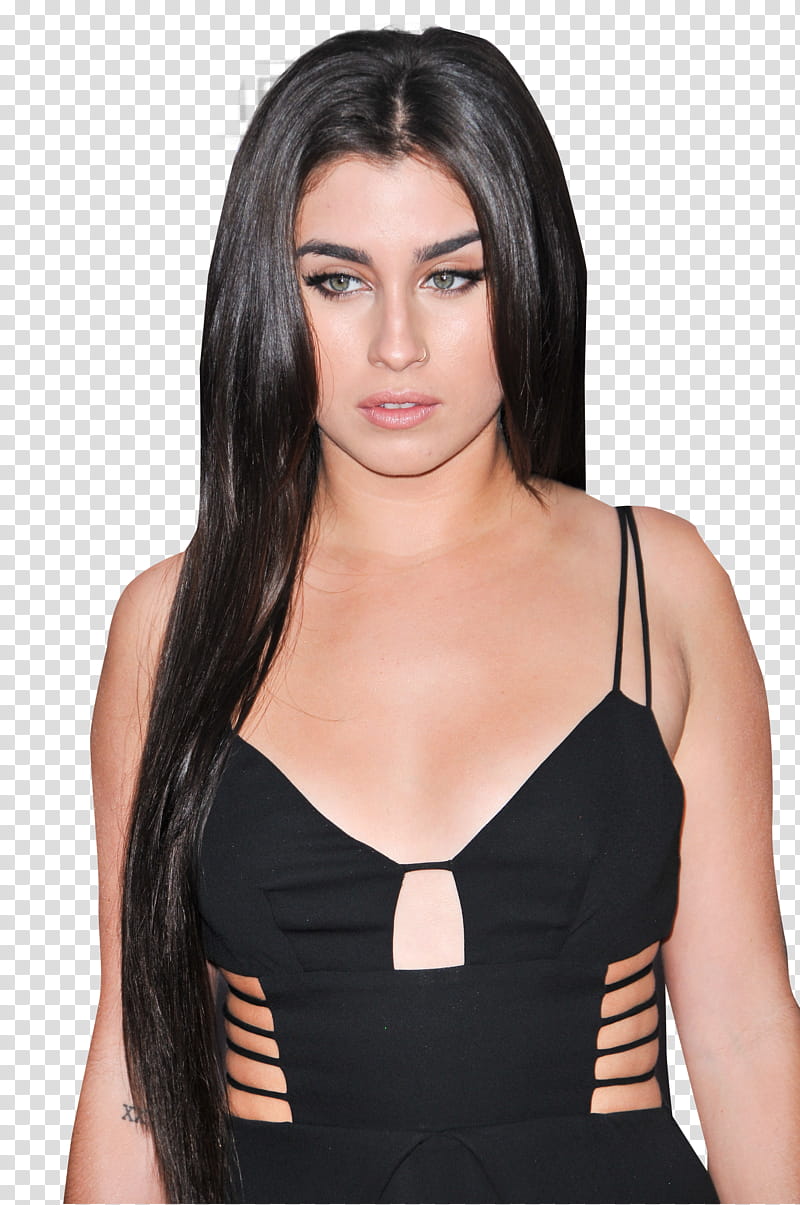 Fifth Harmony, Lauren Jauregui in black top transparent background PNG clipart