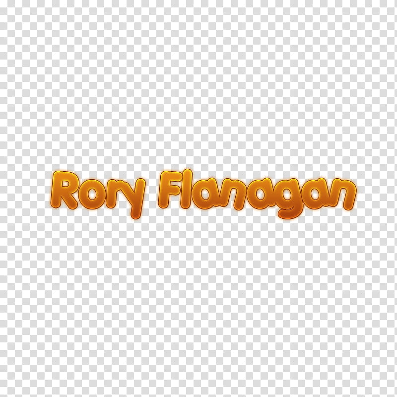 nombres personajes glee, orange Rory Flanagan text transparent background PNG clipart