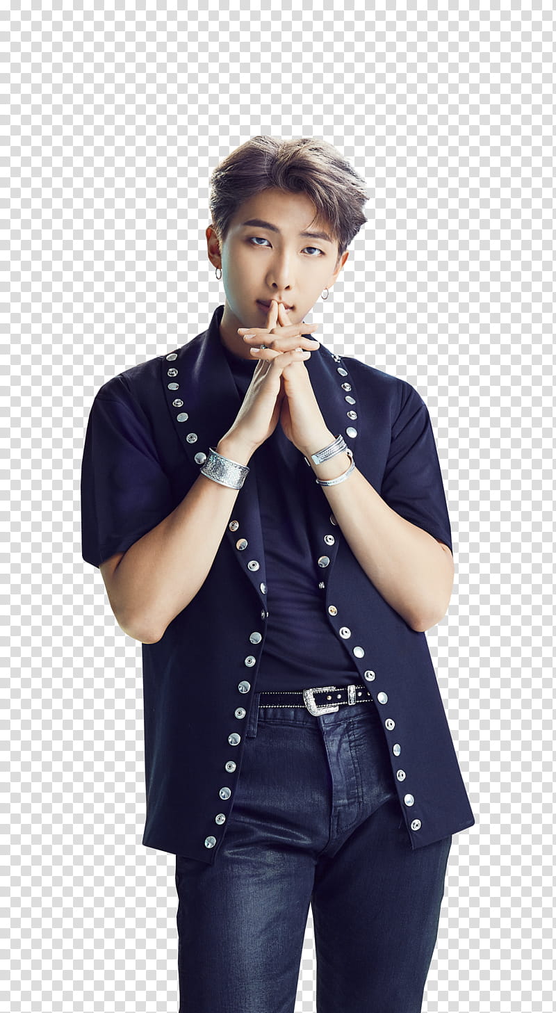 BTS FAKE LOVE Japanese Ver, man in black short-sleeved shirt transparent background PNG clipart