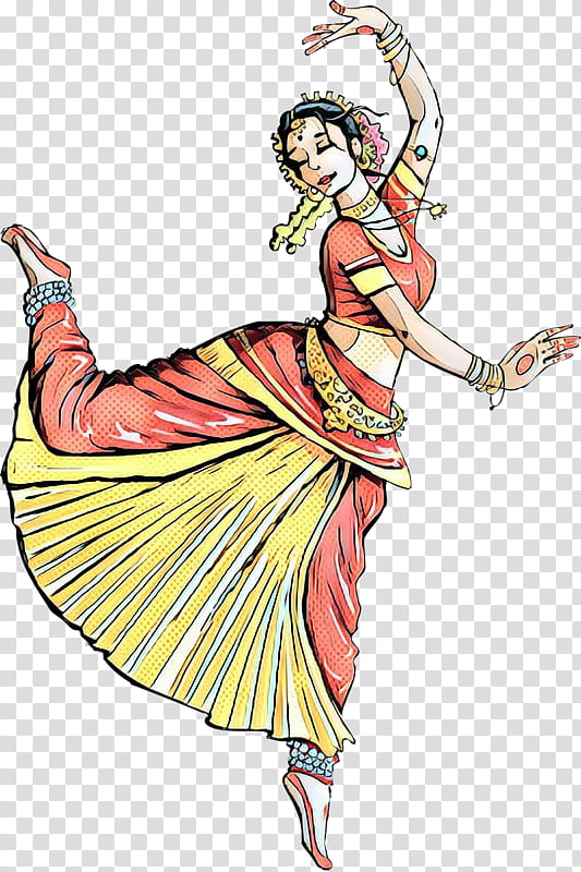pop art retro vintage, India, Dance, Indian Classical Dance, Dance In India, Bharatanatyam, Odissi, Music transparent background PNG clipart