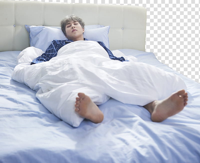 Xiumin EXO IDOTB Season , man sleeping i bed transparent background PNG clipart