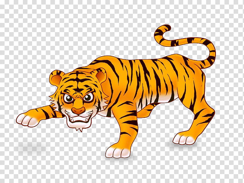 Tiger Paw, Cat, Drawing, Cartoon, Bengal Tiger, Yellow, Siberian Tiger, Animal Figure transparent background PNG clipart