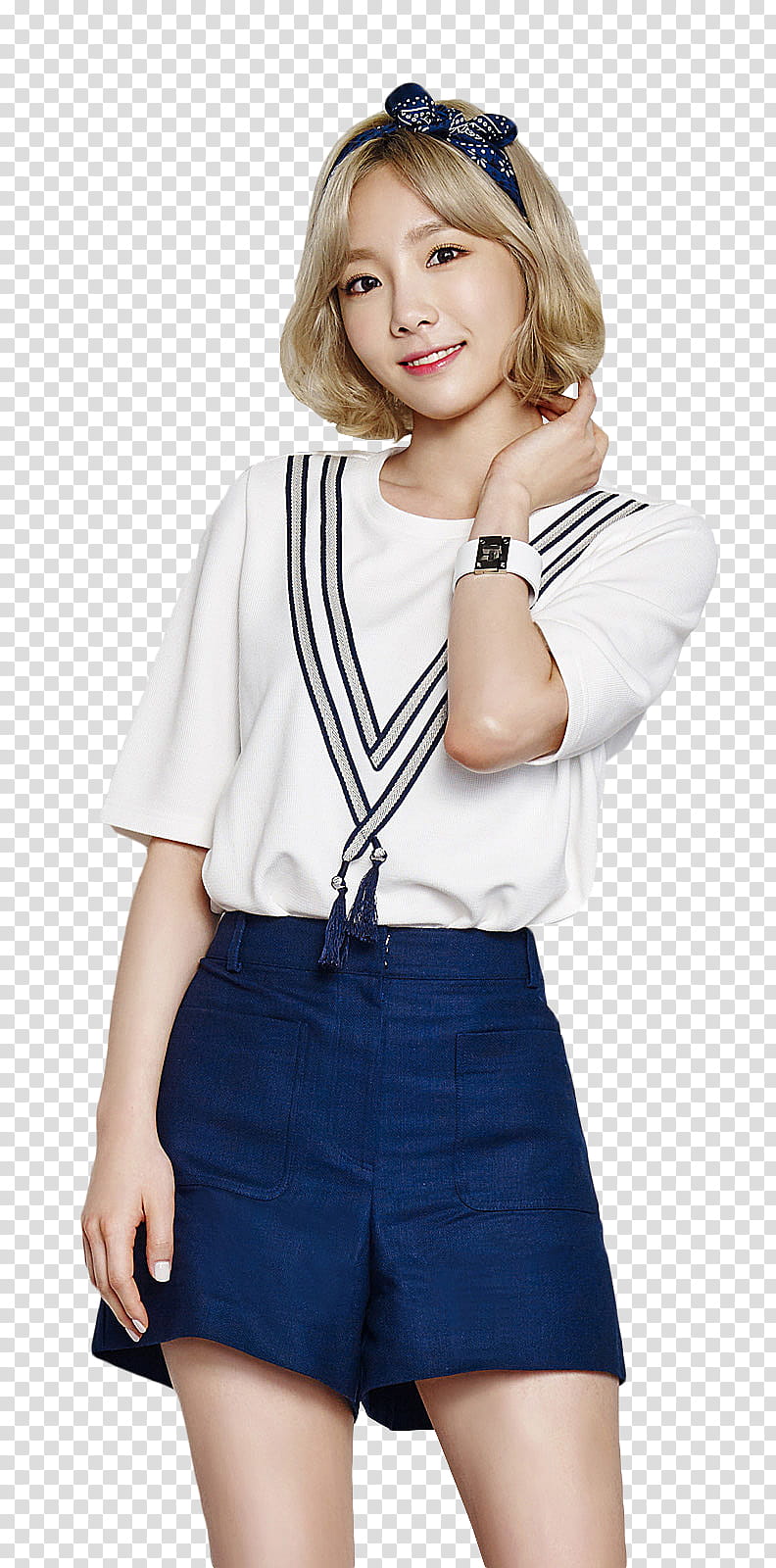 Taeyeon MIXXO , SNSD Taeyeon holding her hair transparent background PNG clipart