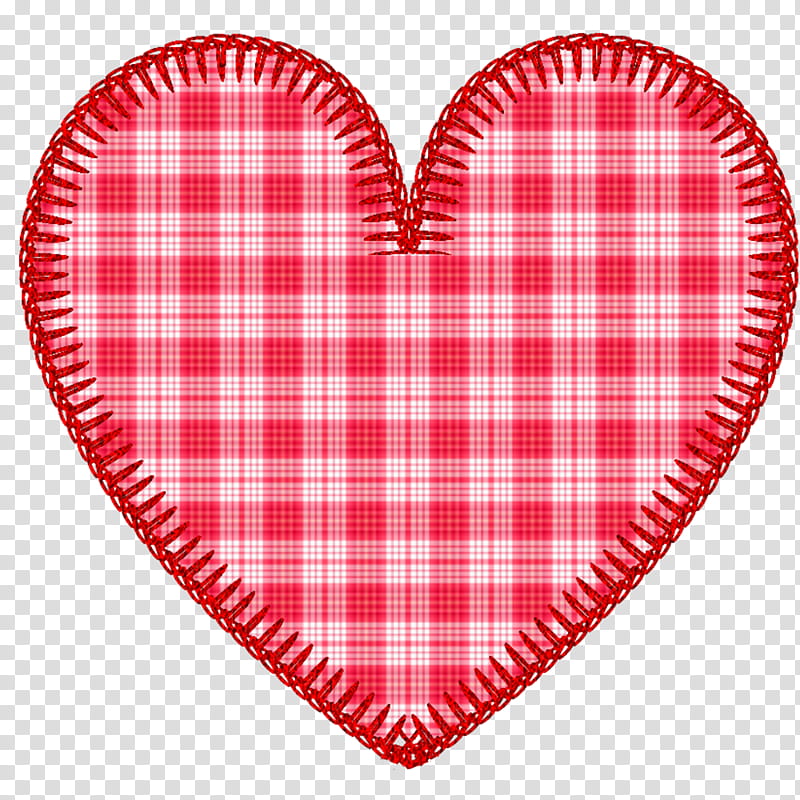 Hearts , red and white plaid heart transparent background PNG clipart