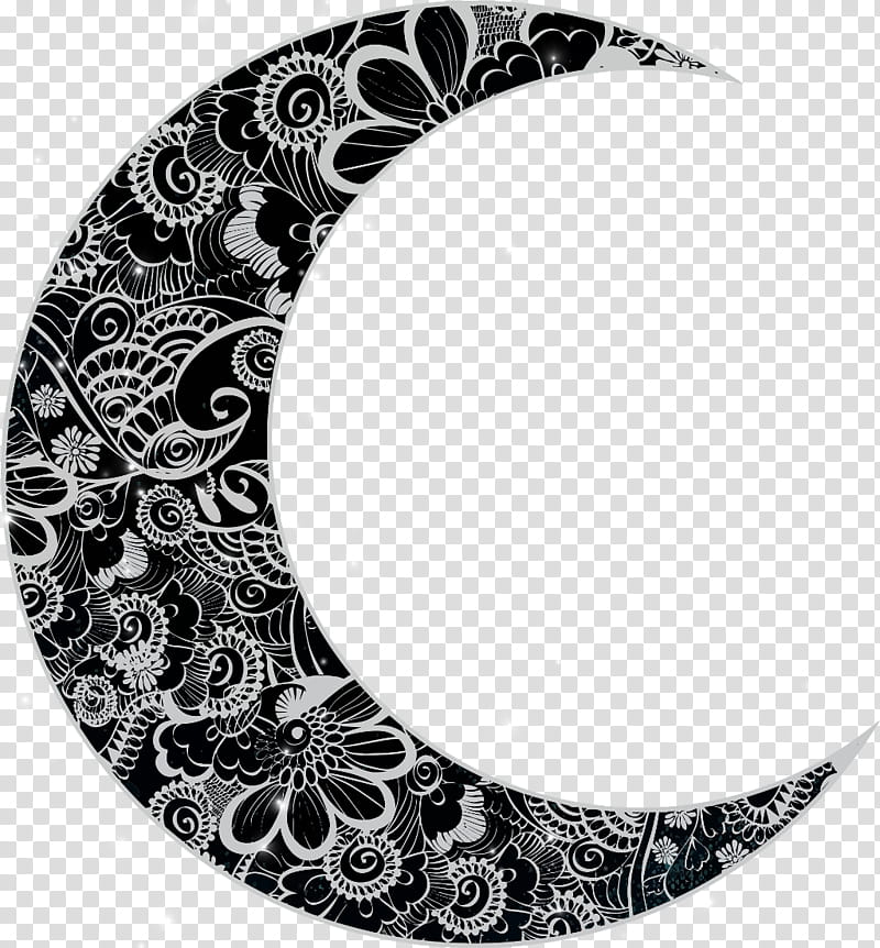 Crescent Moon Drawing, Floral Design, Full Moon, Symbol, Lunar Phase, Black And White
, Circle, Visual Arts transparent background PNG clipart