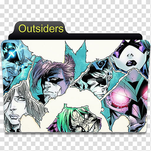 DC Comics Folder , Outsiders transparent background PNG clipart