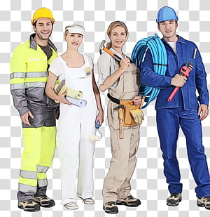 blue-collar worker construction worker personal protective equipment workwear engineer, Watercolor, Paint, Wet Ink, Bluecollar Worker, Headgear, Uniform, Team transparent background PNG clipart thumbnail