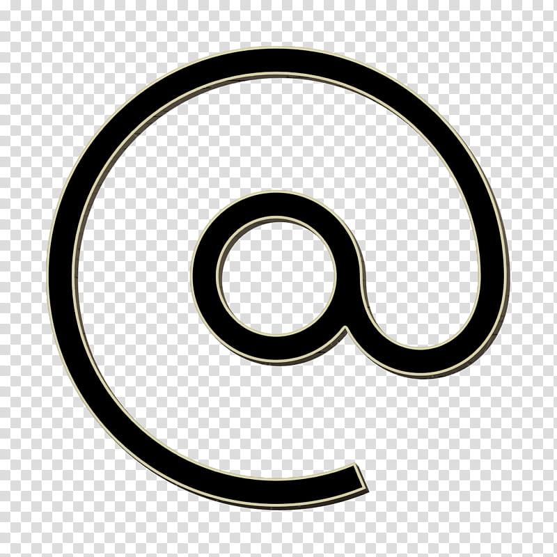 Email icon At icon Solid Contact and Communication Elements icon, Symbol, Circle, Oval transparent background PNG clipart
