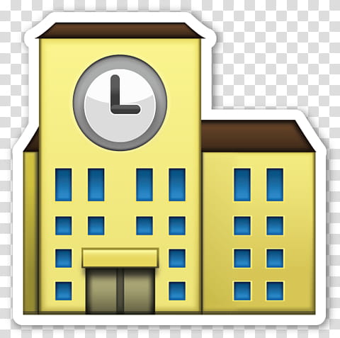 EMOJI STICKER , yellow building transparent background PNG clipart