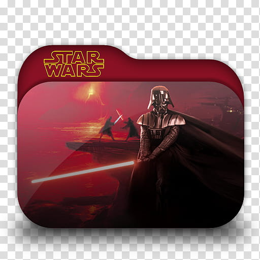 Movie Folders , Star Wars Darth Vader folder icon transparent background PNG clipart