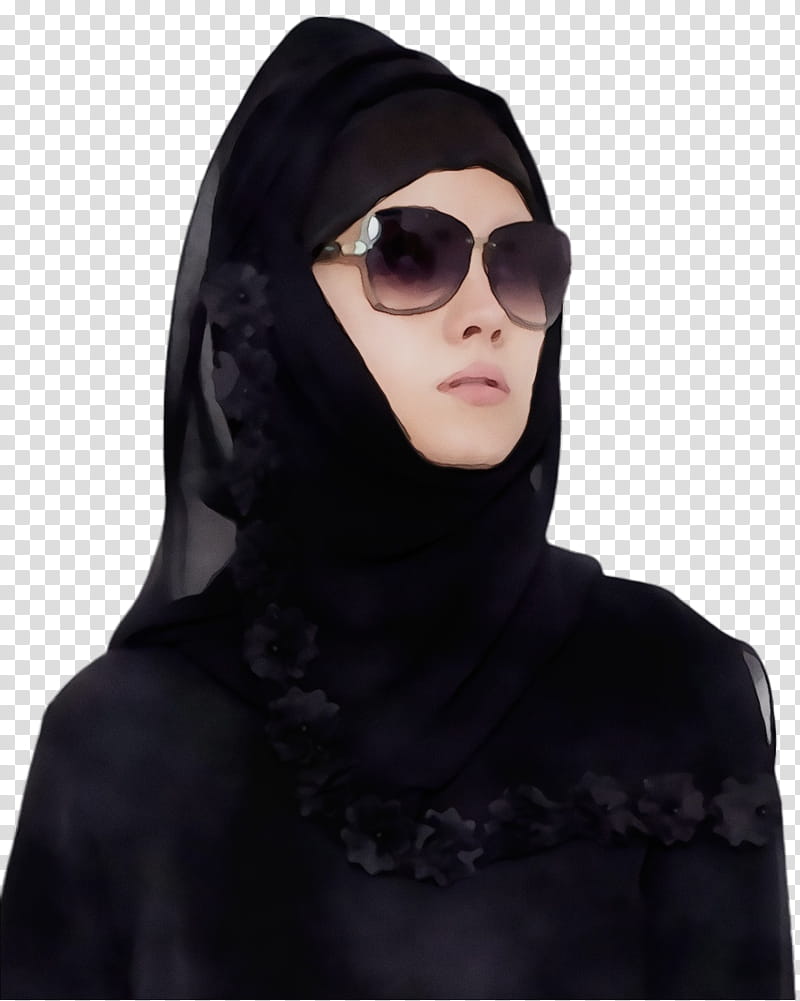 Sunglasses, Hijab, Lace, Black, Color, Georgette, Neck, Import transparent background PNG clipart