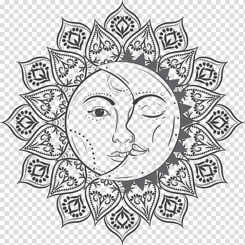Black And White Book, Solar Eclipse, Coloring Book, Sun, Moon, Symbol, Drawing, Astronomy, Line Art, Black And White transparent background PNG clipart