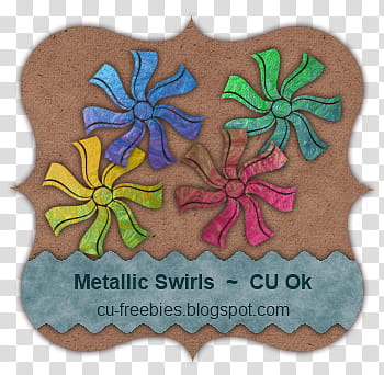 CU Metallic Swirls transparent background PNG clipart