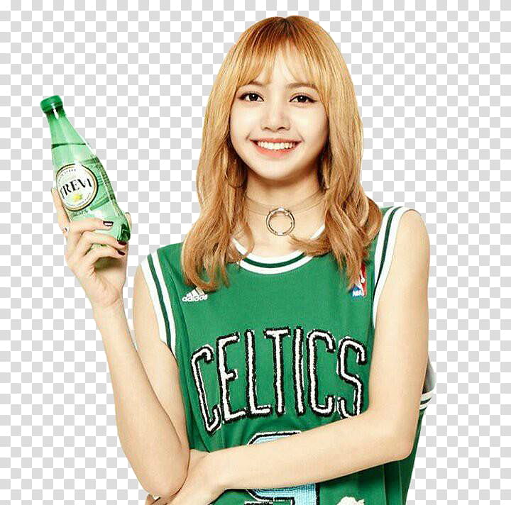 BLACKPINK, woman holding bottle transparent background PNG clipart