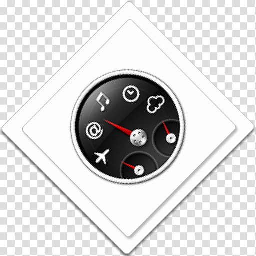 Smileee Ikon , square white timepiece transparent background PNG clipart