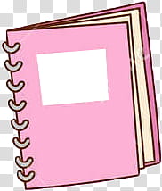 RENDERS Stickers School, pink notebook illustration transparent background PNG clipart