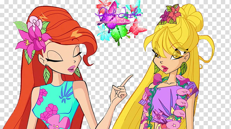 Winx Club Bloom and Stella transparent background PNG clipart