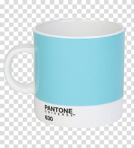 AESTHETIC, white and blue Pantone ceramic mug transparent background PNG clipart