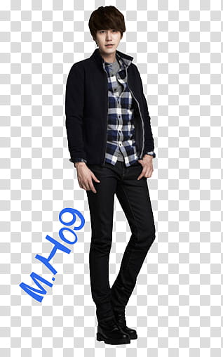 Handsome Kyu FILES, man wearing black standing and holding his pocket transparent background PNG clipart
