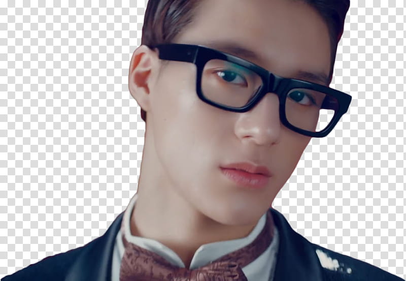 NCT NCT  YEARBOOK, man wearing black framed eyeglasses transparent background PNG clipart