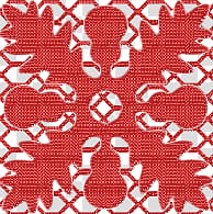 lace patterns, red knitted artwork transparent background PNG clipart