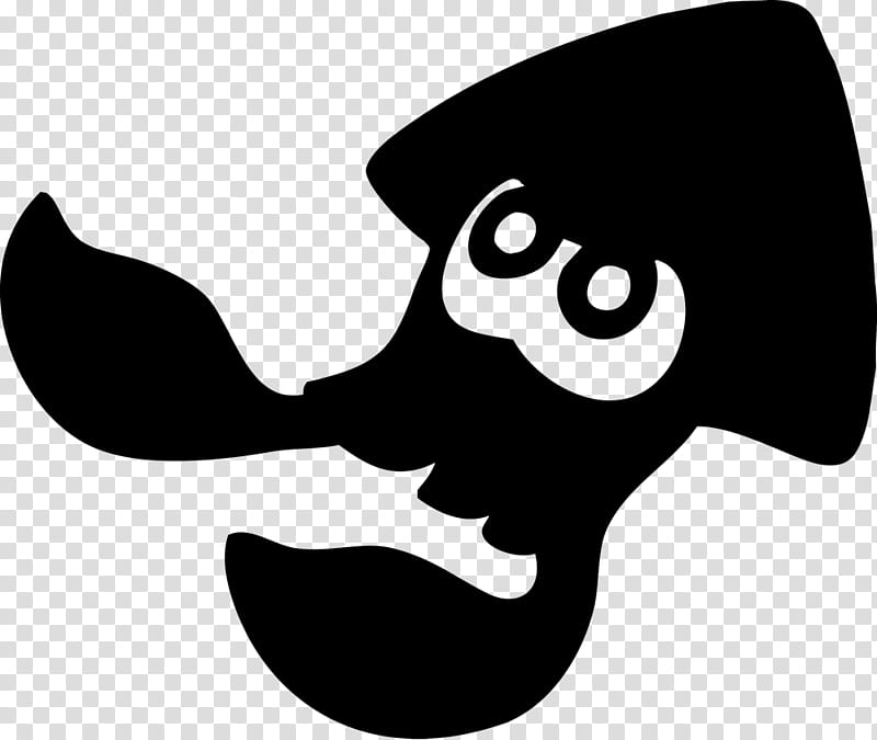 Splatoon Blackandwhite, Silhouette, Digital Art, Super Smash Bros, Video Games, Fan Art, Artist, Black White M transparent background PNG clipart