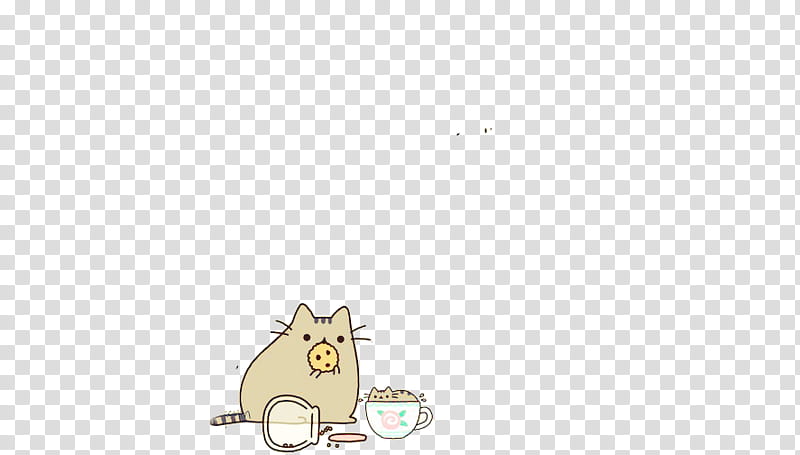 Pusheen car near coffee transparent background PNG clipart