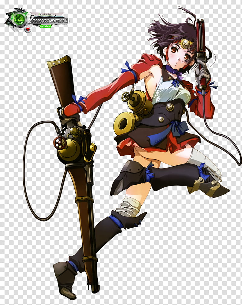 Kotetsujou no Kanberi Mumei Battle Gunner HD, black haired female game character illustration transparent background PNG clipart
