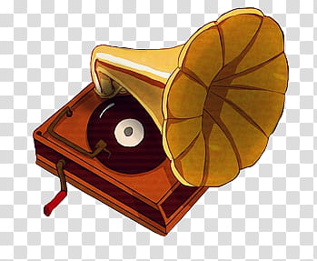 , brown and yellow gramophone illustration transparent background PNG clipart