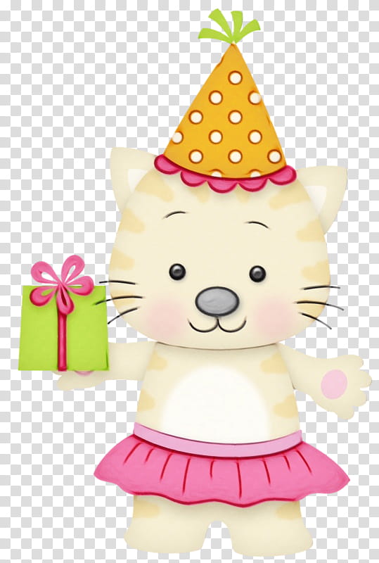 Hello Kitty, Watercolor, Paint, Wet Ink, Birthday
, Greeting Note Cards, Cat, Party transparent background PNG clipart
