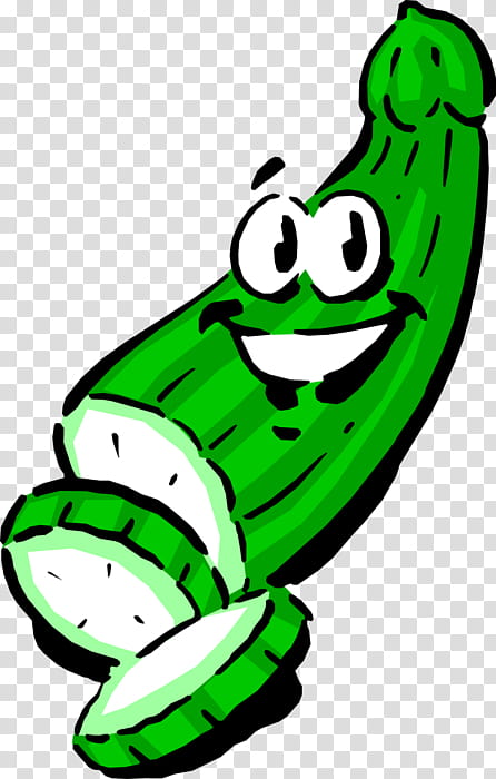 Vegetable, Cucumber, Bitter Melon, Fruit, Green, Cartoon, Plant transparent background PNG clipart