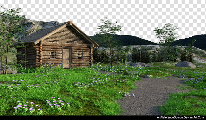 Free Cabin in woods background, brown wooden tavern transparent background PNG clipart