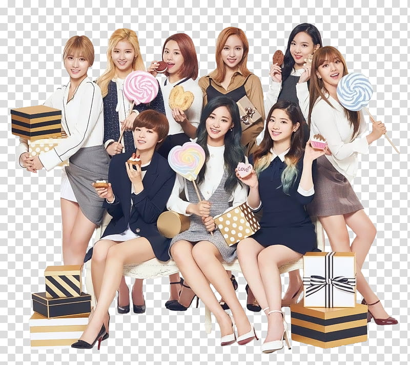 Twice Group Kpop during -shoot transparent background PNG clipart