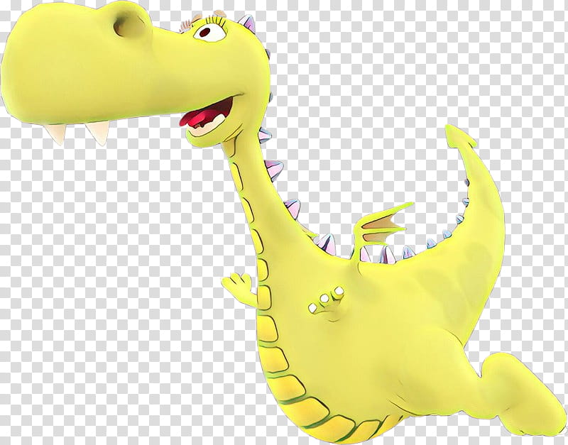 Cartoon Animals, Dinosaur, Animal Figure, Toy, Yellow, Cartoon, Baby Toys transparent background PNG clipart