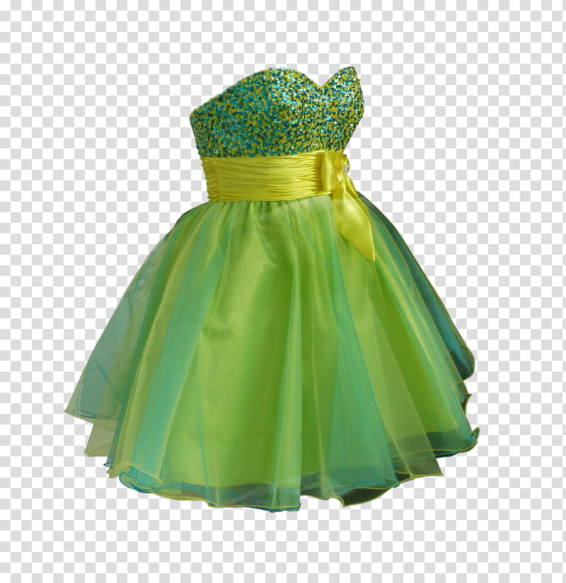 Fancy Green Dress, green strapless dress transparent background PNG clipart