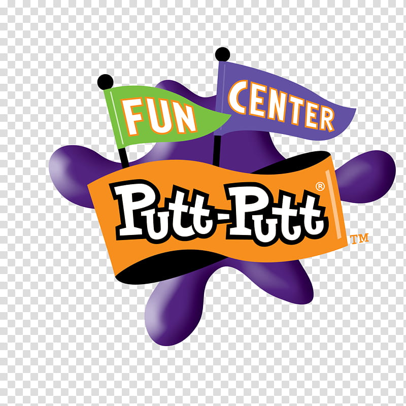 Graphic, Logo, Puttputt Fun Center, Purple, Text, Food transparent ...