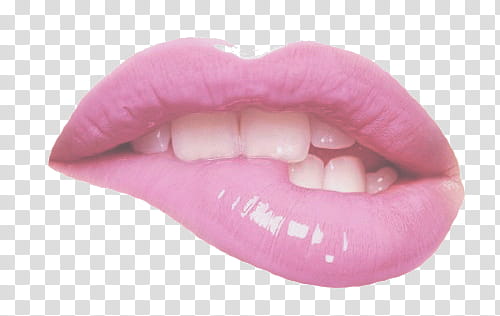 pink biting lip transparent background PNG clipart