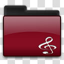 BlackCherry Folders icon, Folder music transparent background PNG clipart