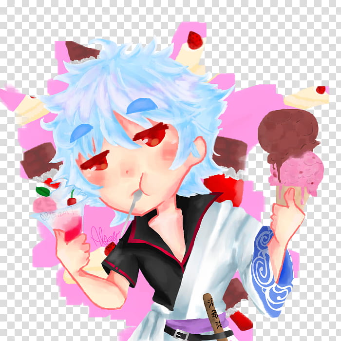 Chibi Gintoki transparent background PNG clipart