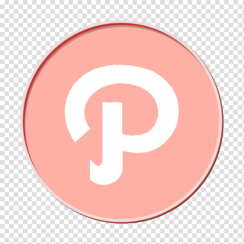 path icon socialnetwork icon, Circle, Pink, Logo, Material Property, Symbol, Number, Peach transparent background PNG clipart