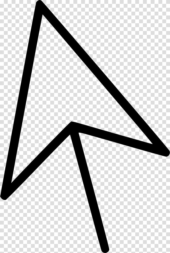 White Arrow, Computer Mouse, Pointer, Cursor, Symbol, Button, Black, Triangle transparent background PNG clipart