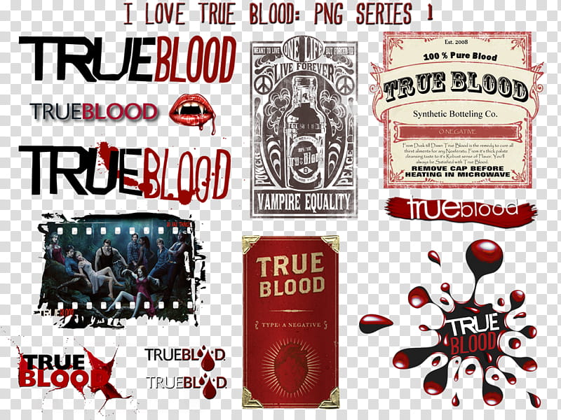 I LOVE TRUE BLOOD SERIES , I Love True Blood: Series  text transparent background PNG clipart