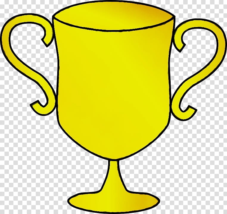 Trophy, Watercolor, Paint, Wet Ink, Vince Lombardi Trophy, Award, Yellow, Drinkware transparent background PNG clipart
