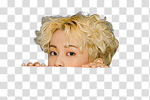 NCT Dream Heads, man with blonde hair transparent background PNG clipart