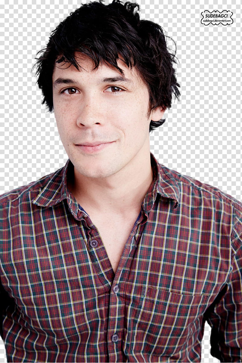 Bob Morley, man in maroon and white plaid button-up dress shirt transparent background PNG clipart