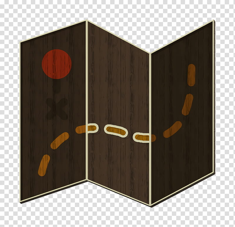 Map icon Essential icon, Brown, Furniture, Wardrobe, Wood Stain transparent background PNG clipart