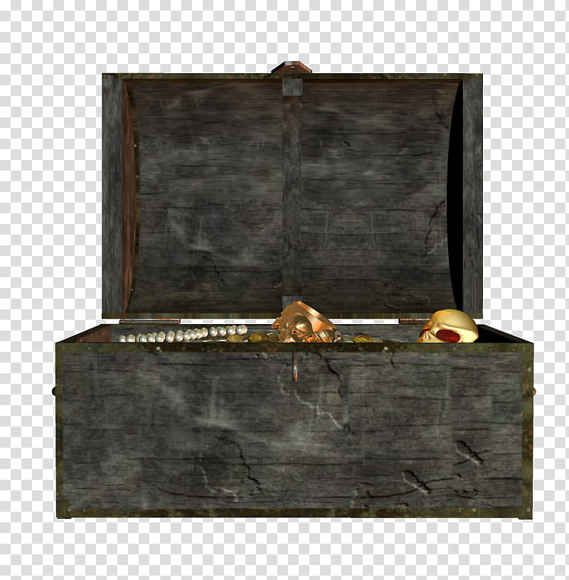 Treasure Chests, gray wooden treasure chest box transparent background PNG clipart