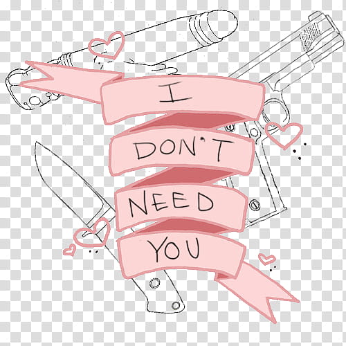 Banner s, i don't need you text transparent background PNG clipart